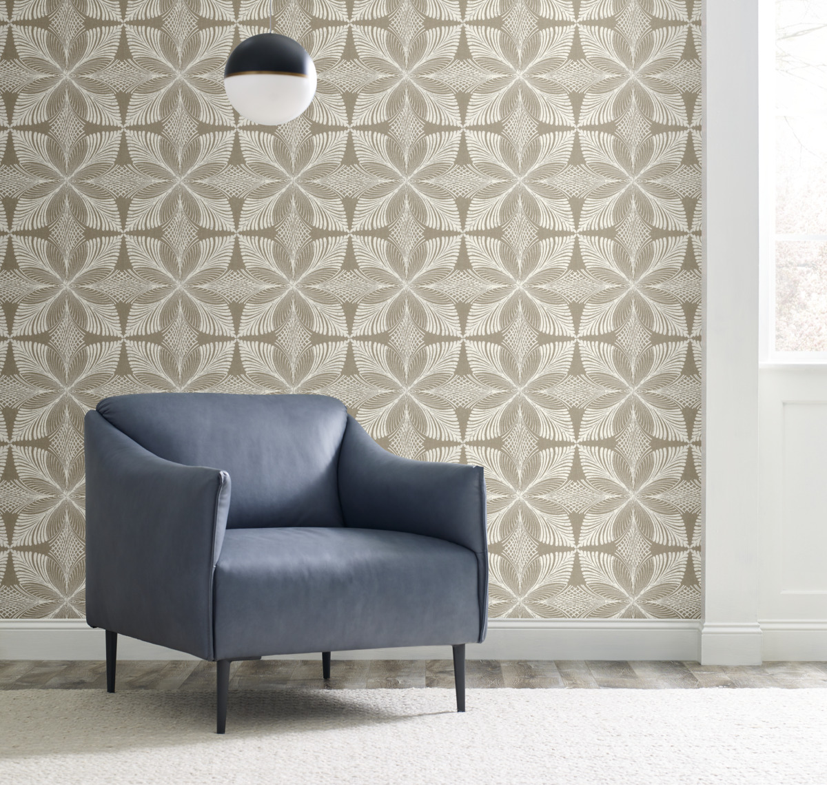 Обои Ronald Redding Handcrafted Naturals Roulettes HC7543 фото в интерьере